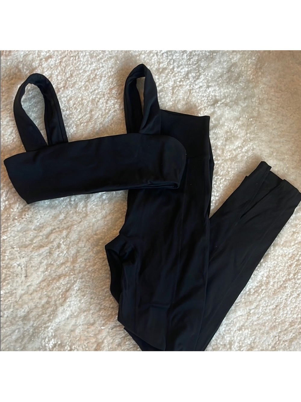 WeWoreWhat Black Active Two-Piece Set